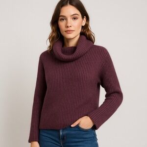 Vintage Linden Hill Cowl Neck Sweater Womens S Scandi Minimalist Japan Purple